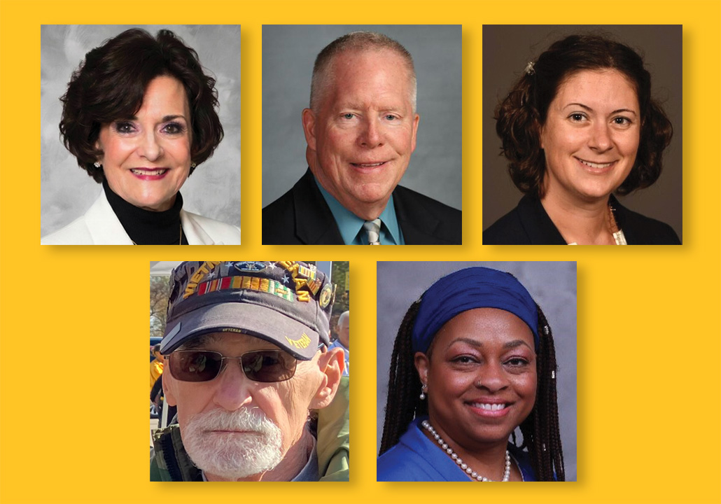 Top row left to right: Barbara Charek, Daniel J. Garrick, Brandee Norris. Bottom row left to right: Alan Perlman, Terra L. Purdy