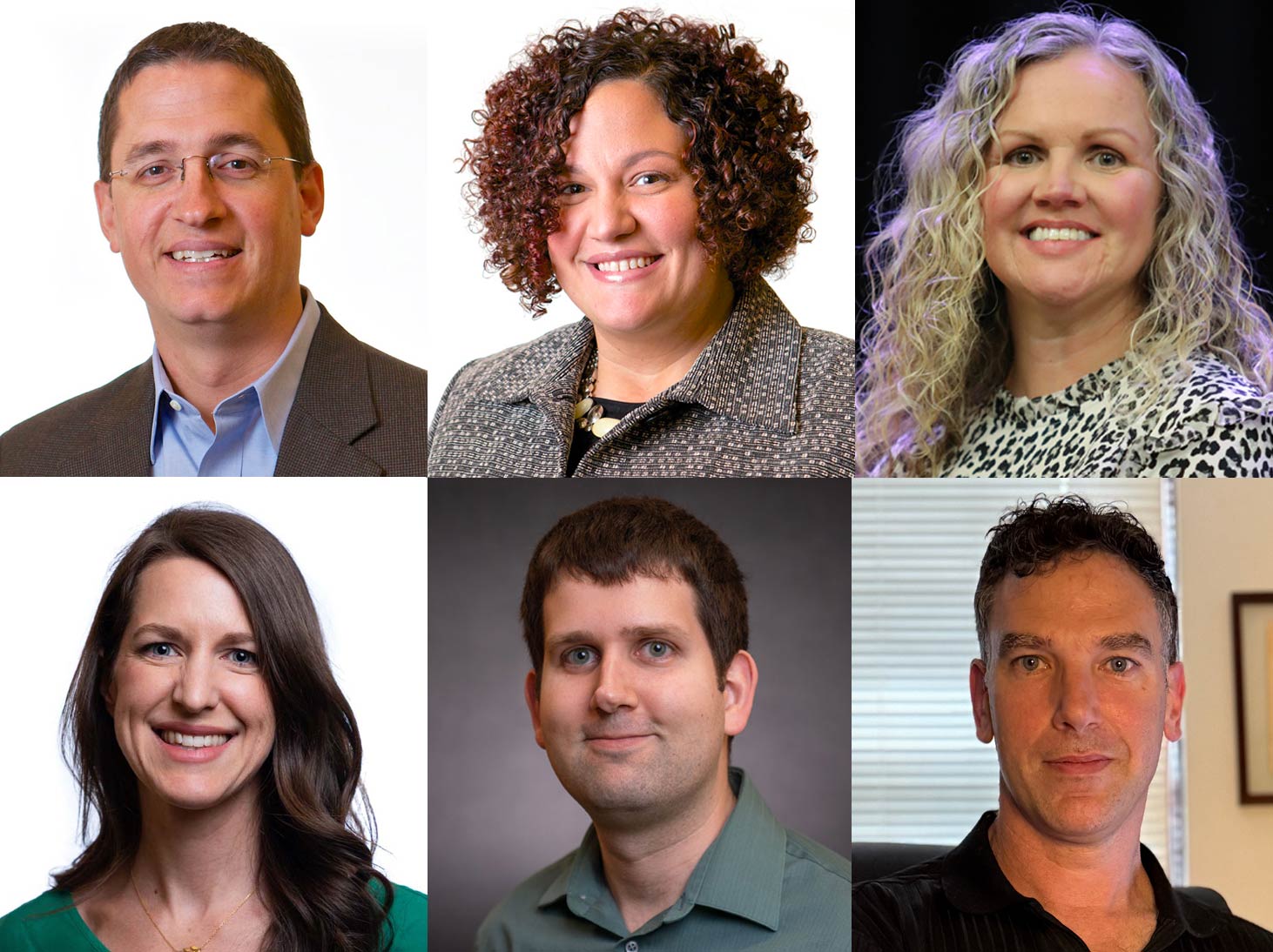 Top row from left to right: Cameron Powell, Nicole Powell, Erin Fenzel. Bottom row from left to right: Maria Gluys, Daniel Little, Matthew Ponesse.