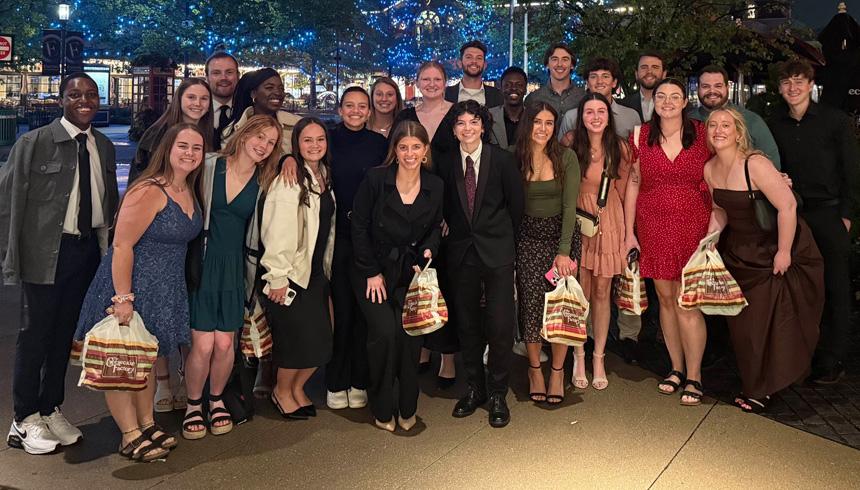 Resident Assistants for the 2024-2025 academic year take a photo together.
