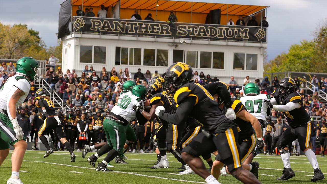 The Panthers face off against Lake Erie in Panther Stadium.