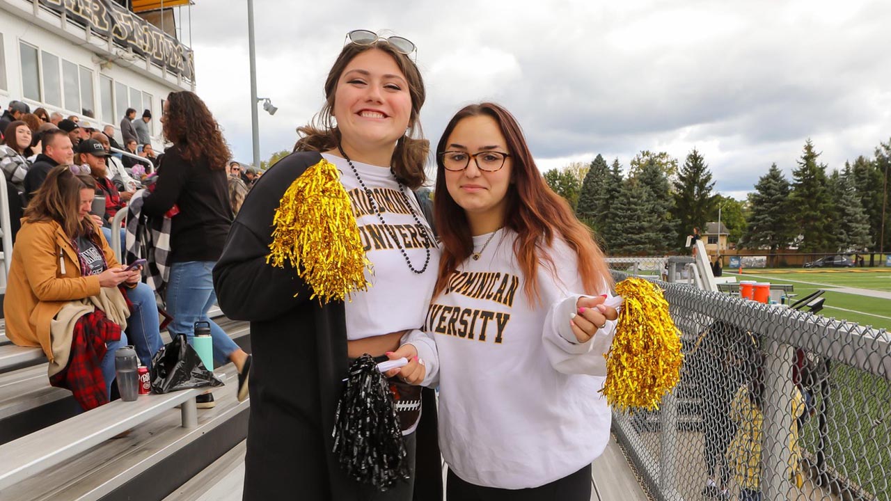 Two ODU fans ready for the game.